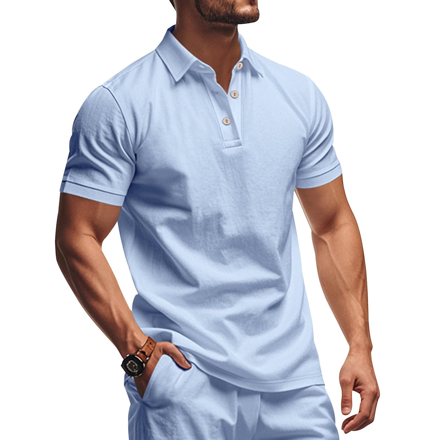gukoo Polo Shirts for Men Lightweight Performance Short Sleeve Summer Tops Casual Collared Moisture Wicking Golf Shirts