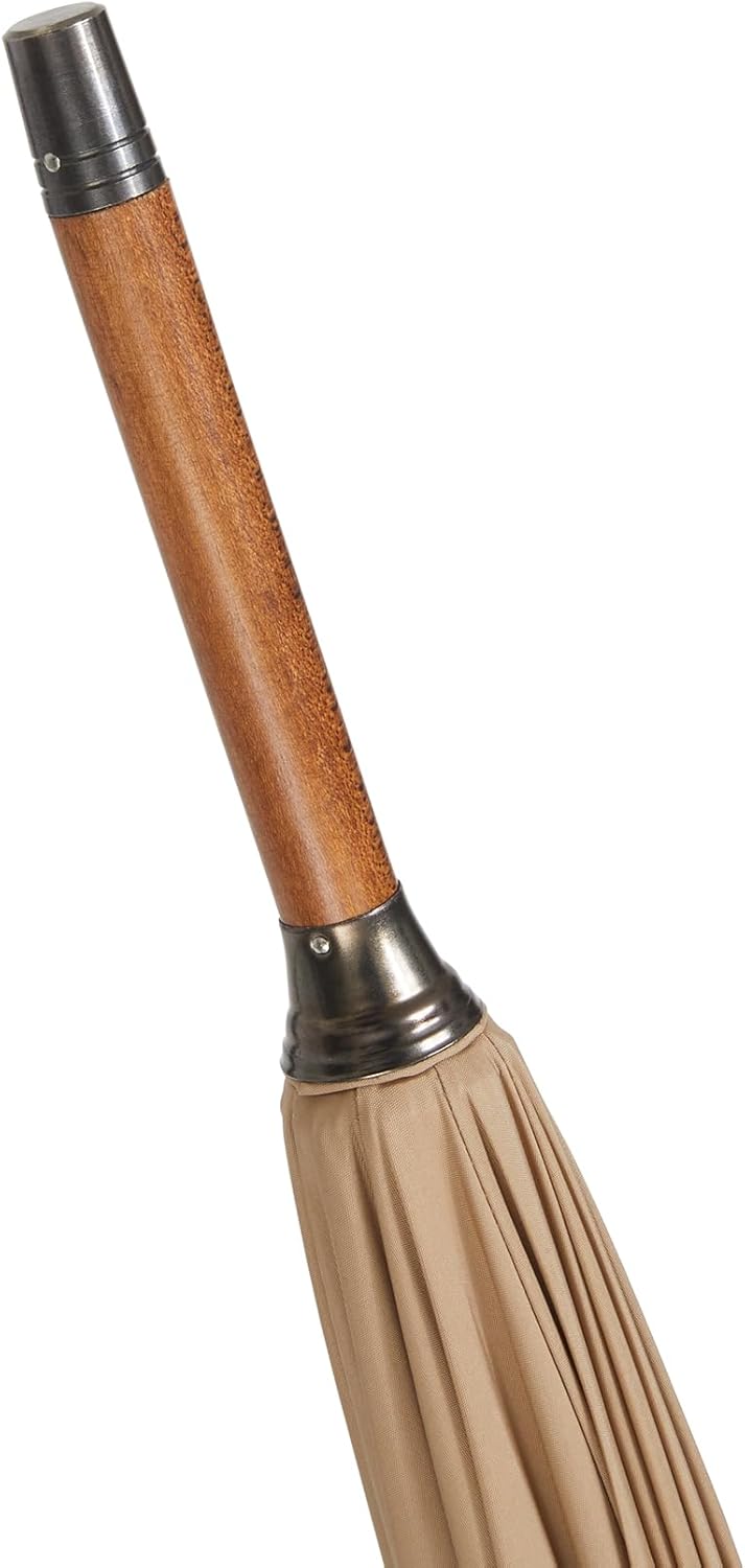 JiffPom The London Ladies Umbrella - Crafted From A Single Piece Of Maple - Champagne