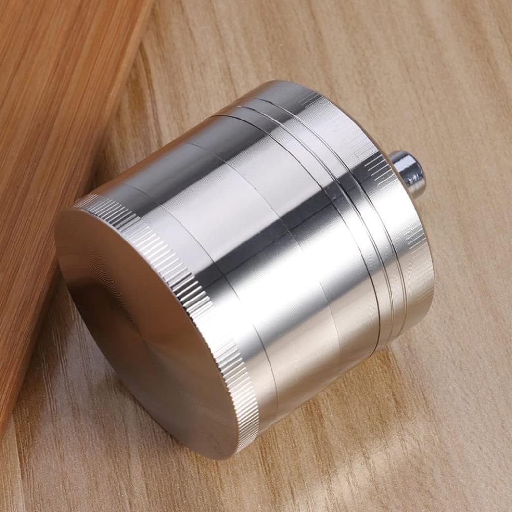 Kribee Pepper Hand Grinding Manual Grinder Pepper Hand Mill Grinder with Crank Handle Pollen Grinder Spices Crusher for Herb Coffee Salt Pepper Silver