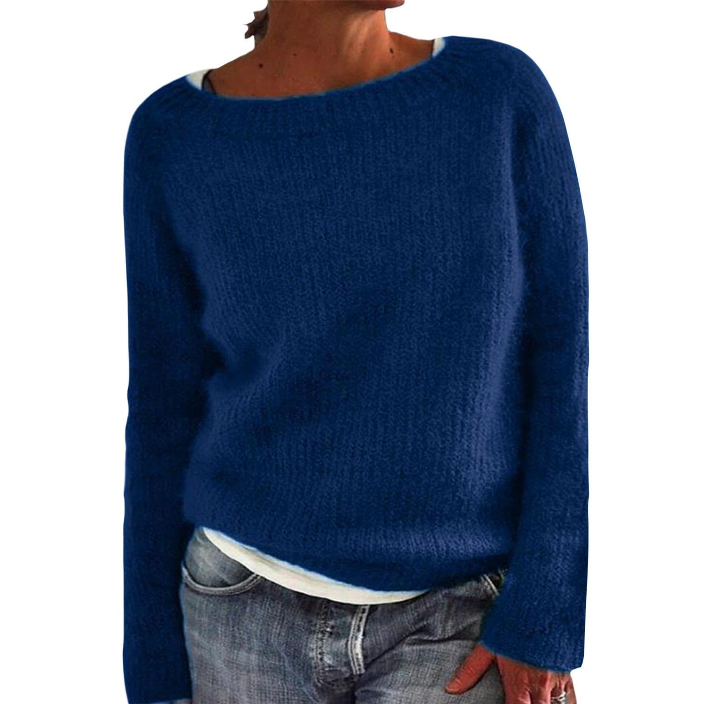 GYMTANK Women's Winter Sweater 2025 Fall Basic Timeless Long Sleeve Solid Boat Neck Chunky Sweater Pull Over Tops
