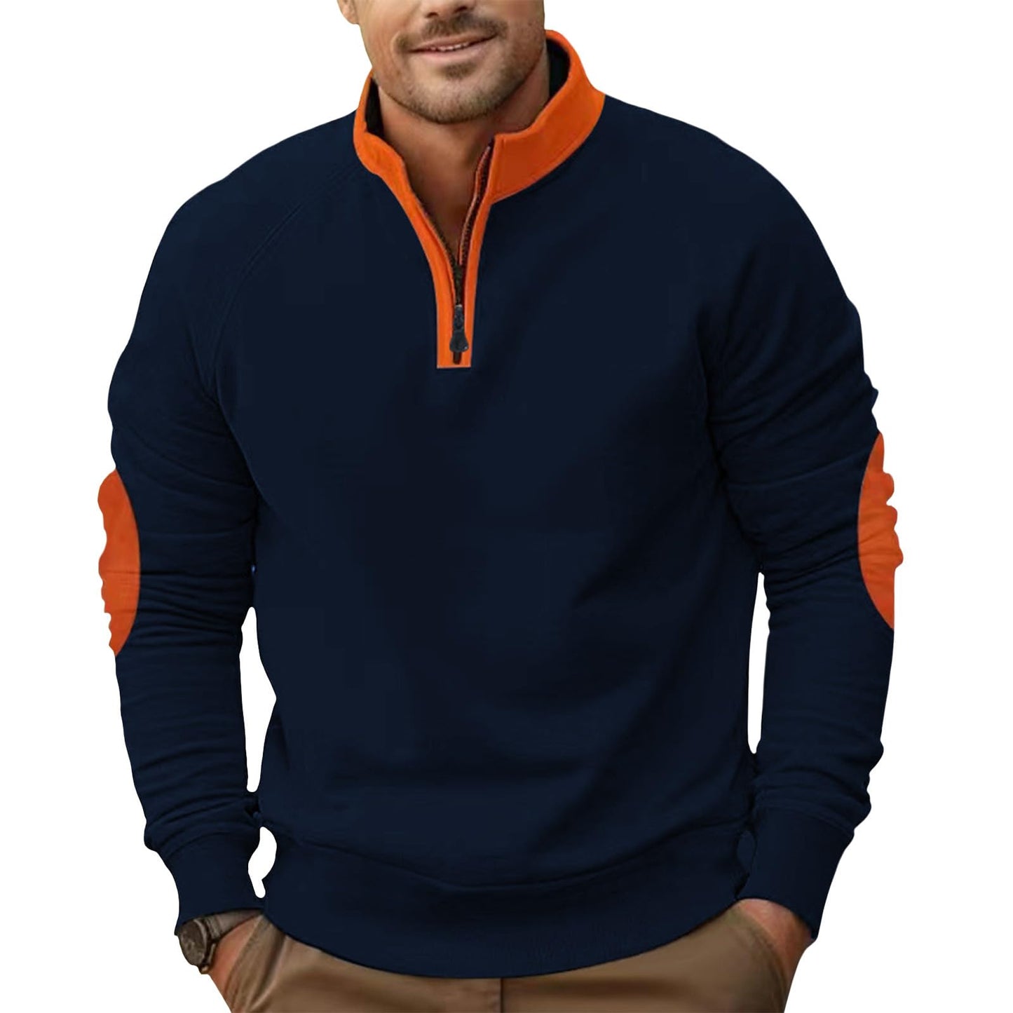 Alivebody Men's Sweatshirts Casual Workout Long Sleeve Mock Neck Quarter Zip Pullover Sweatshirts Athletic Travel Fashion Tops