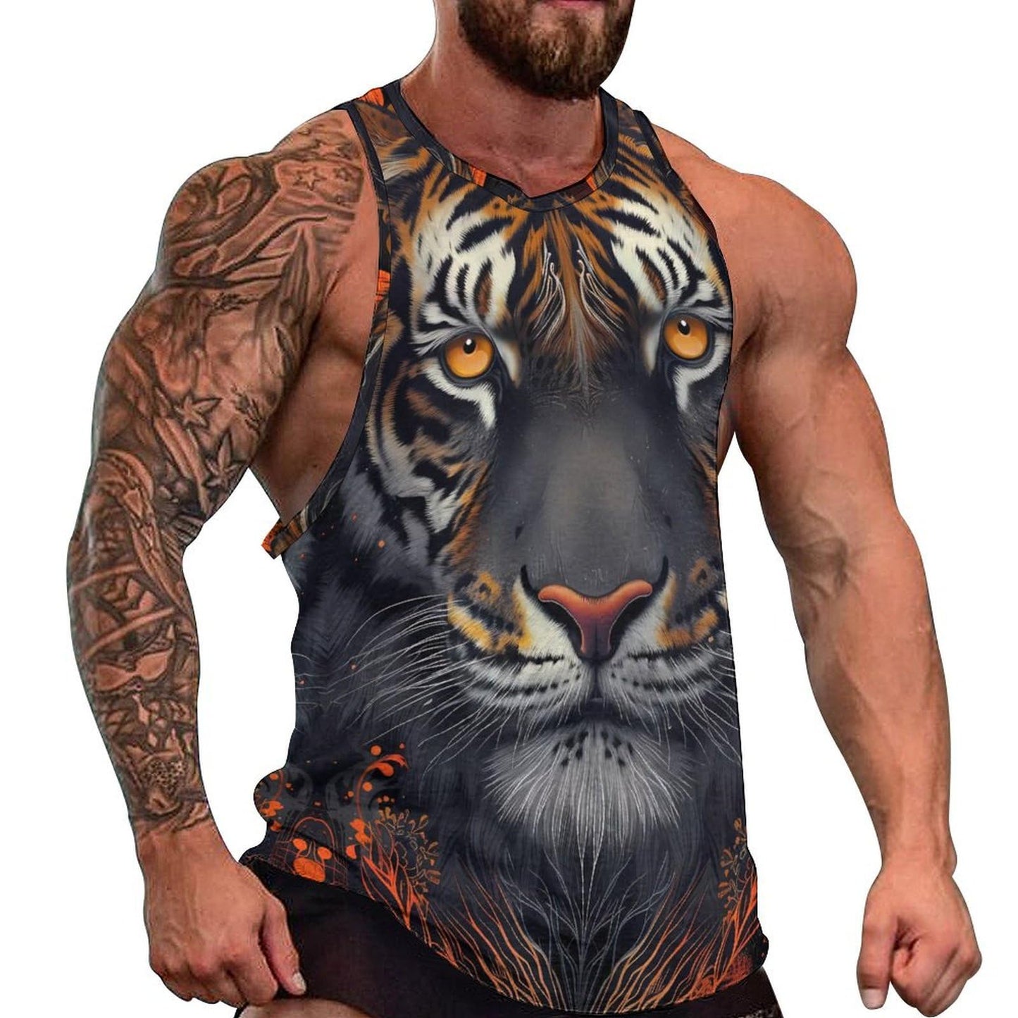 NAVARCH  Tank Tops for Men Animal Print Sport Tank Summer Sleeveless Workout T-Shirts Fitness Vest Athletic Undershirts