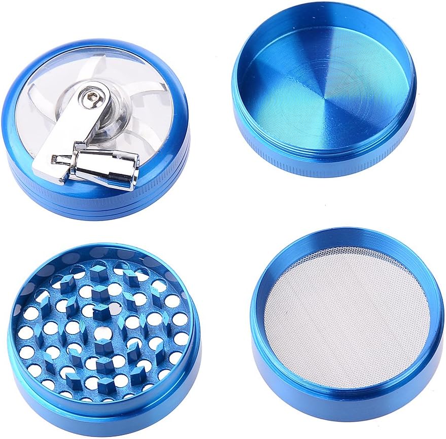 Kribee Premium Grinder 4 Pieces Zinc Alloy Hand Cranked Unbreakable Grinder for Herb