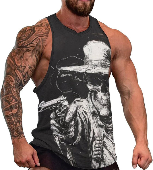 NAVARCH Mens Tank Top 3D Print Casual Summer Sleeveless Shirts Gym Workout Breathable Quick Dry Lightweight Sportswear