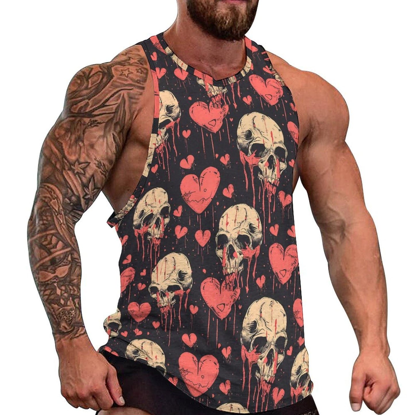 NAVARCH Mens Tank Top 3D Print Casual Summer Sleeveless Shirts Gym Workout Breathable Quick Dry Lightweight Sportswear