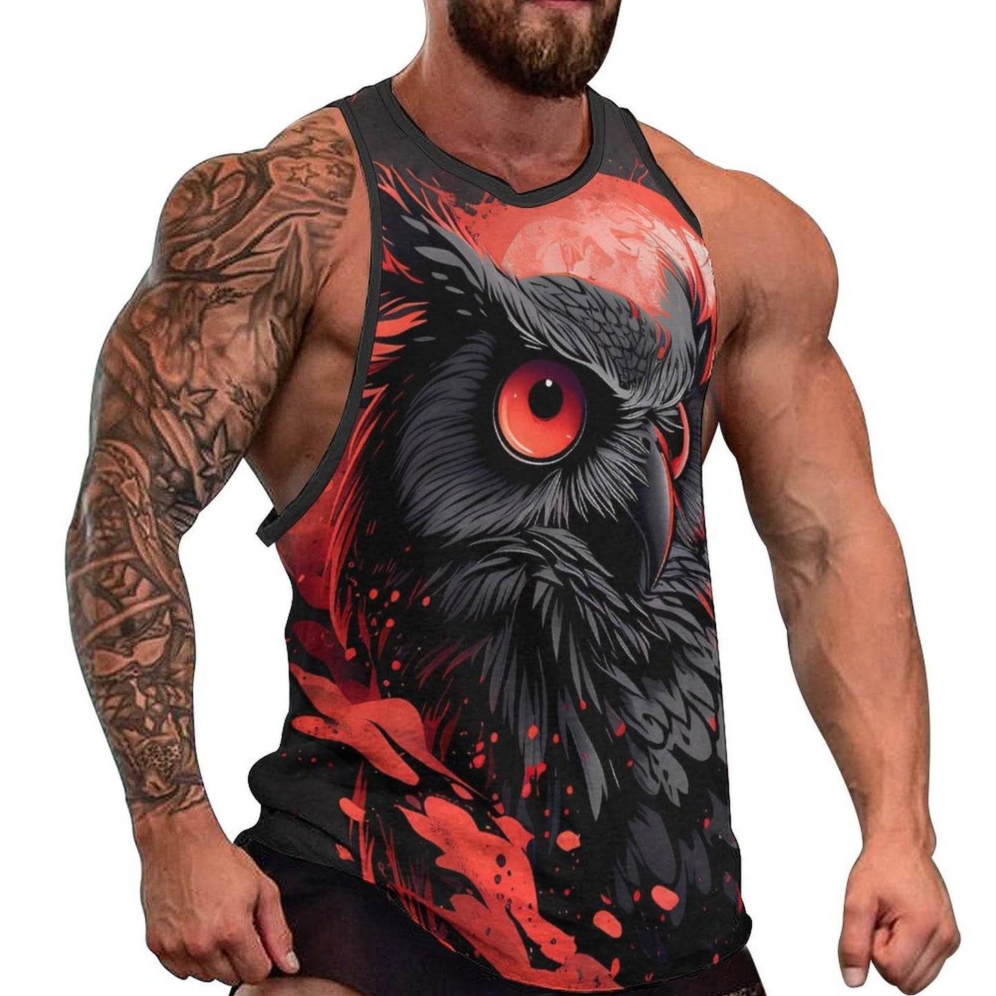 NAVARCH Mens Tank Top 3D Print Casual Summer Sleeveless Shirts Gym Workout Breathable Quick Dry Lightweight Sportswear