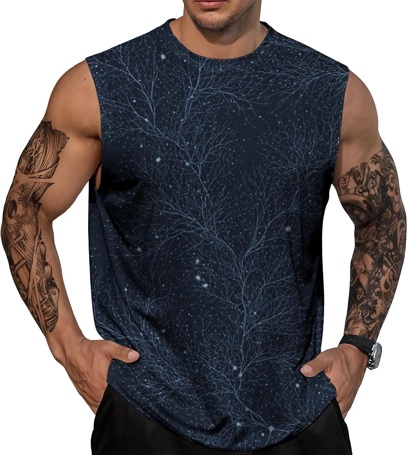 NAVARCH Mens Gym Tank Tops Breathable Skin-Friendly Sleeveless T Shirt Outwear Summer Clothes for Men Plus Size 2025