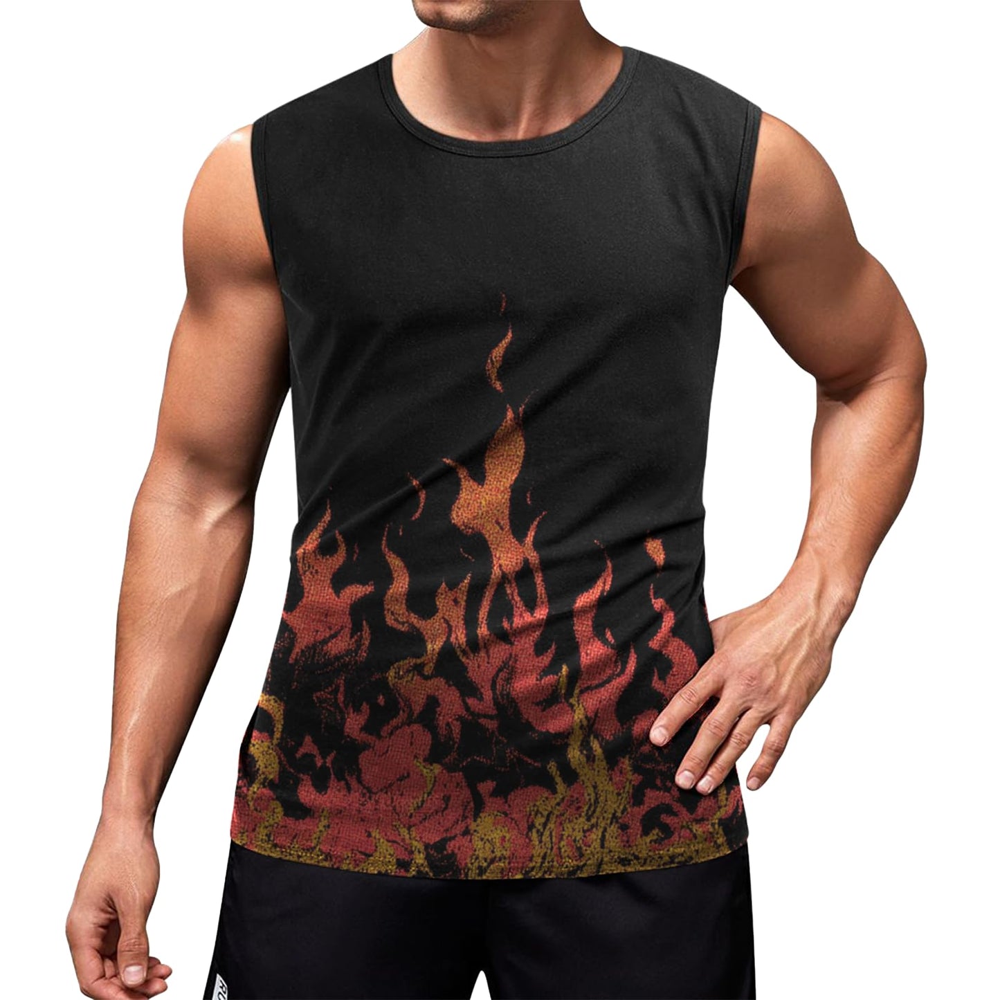 NAVARCH Mens Tank Tops Graphic Beach Tank Tops for Men Lightweight Breathable Sleeveless T-Shirt Summer Casual Beach Wear