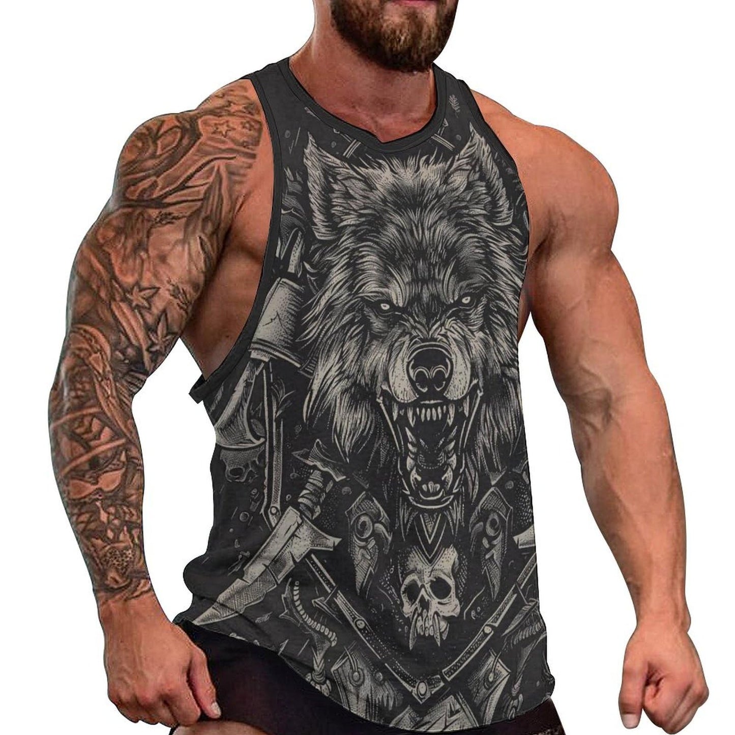 NAVARCH Mens Tank Top 3D Print Casual Summer Sleeveless Shirts Gym Workout Breathable Quick Dry Lightweight Sportswear
