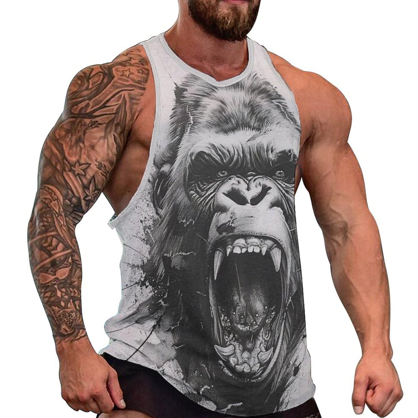 NAVARCH Mens Tank Top 3D Print Casual Summer Sleeveless Shirts Gym Workout Breathable Quick Dry Lightweight Sportswear
