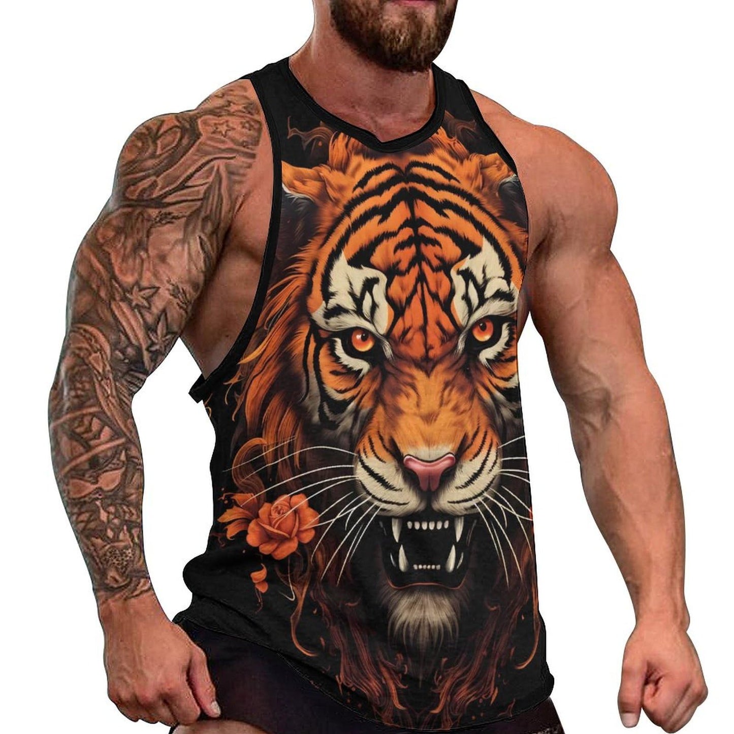 NAVARCH  Tank Tops for Men Animal Print Sport Tank Summer Sleeveless Workout T-Shirts Fitness Vest Athletic Undershirts