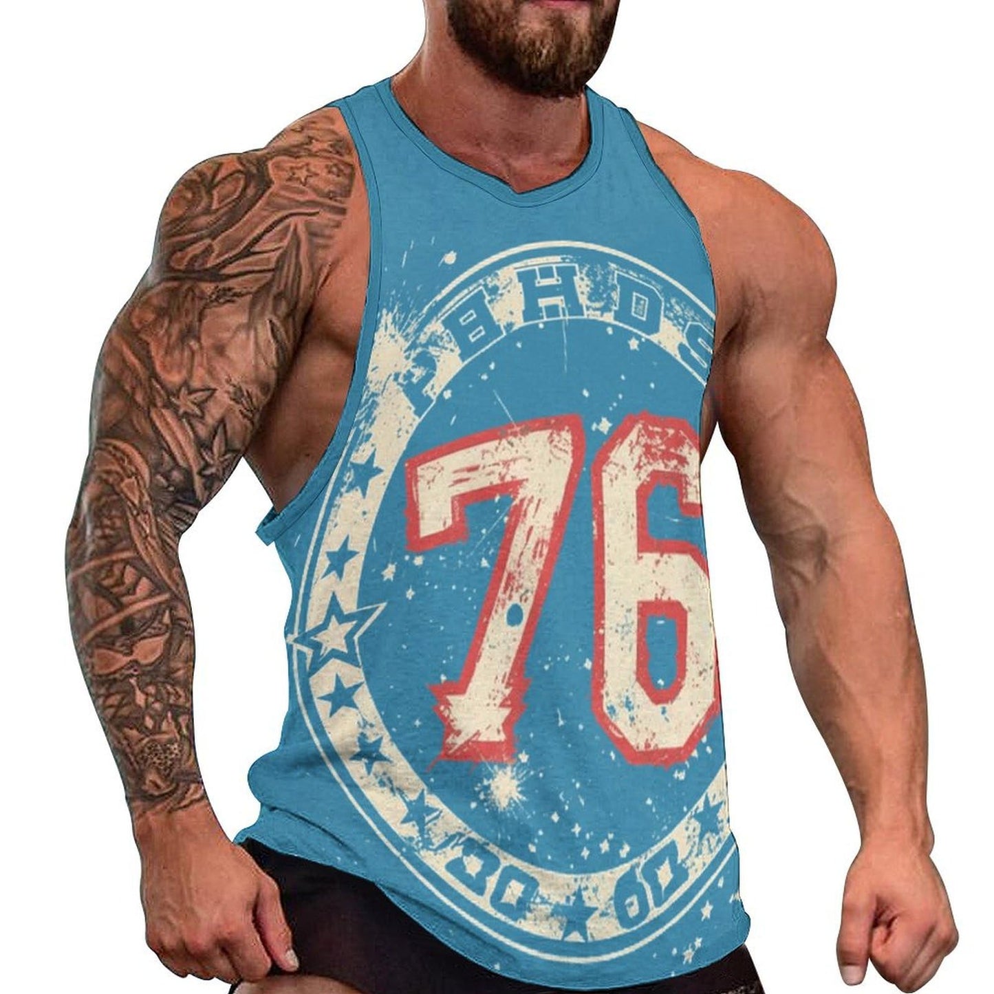 NAVARCH Mens Tank Top 3D Print Casual Summer Sleeveless Shirts Gym Workout Breathable Quick Dry Lightweight Sportswear