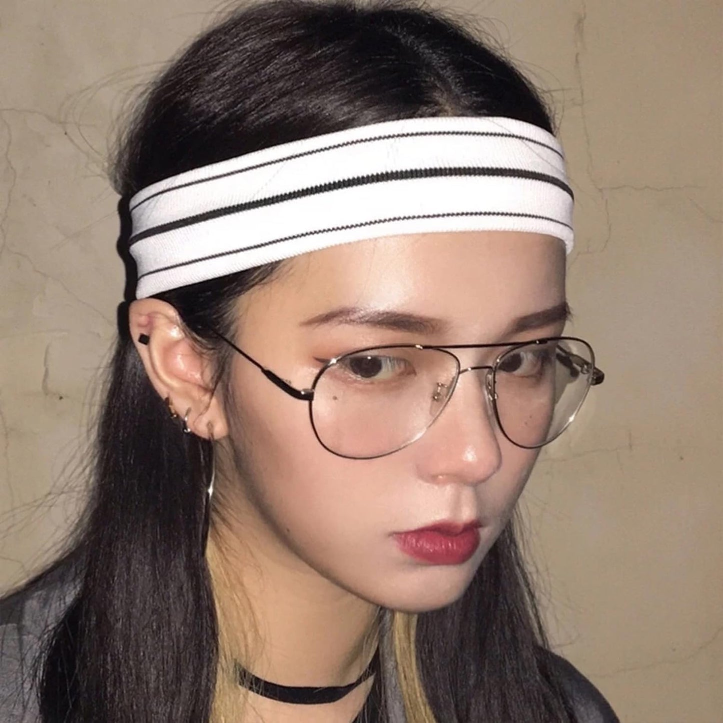 Embryform 2 Pieces Of Metal Glasses, Fashionable And Simple Eyeglasses Frame, Classic And Versatile Glasses