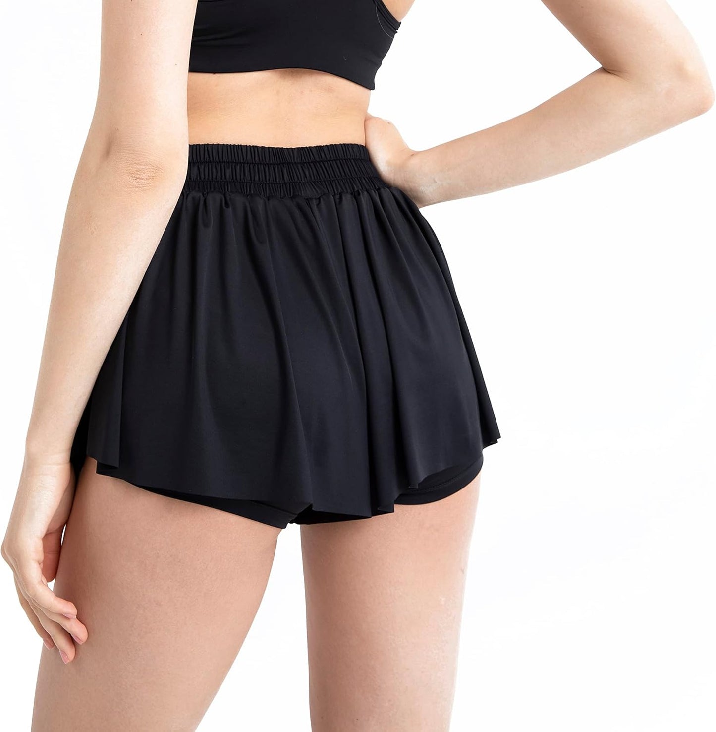 TOFOX Sports Cycling Shorts for Women Pleated Tennis Skirts for Women Shorts Sports Running Golf Casual High Waist Skirt