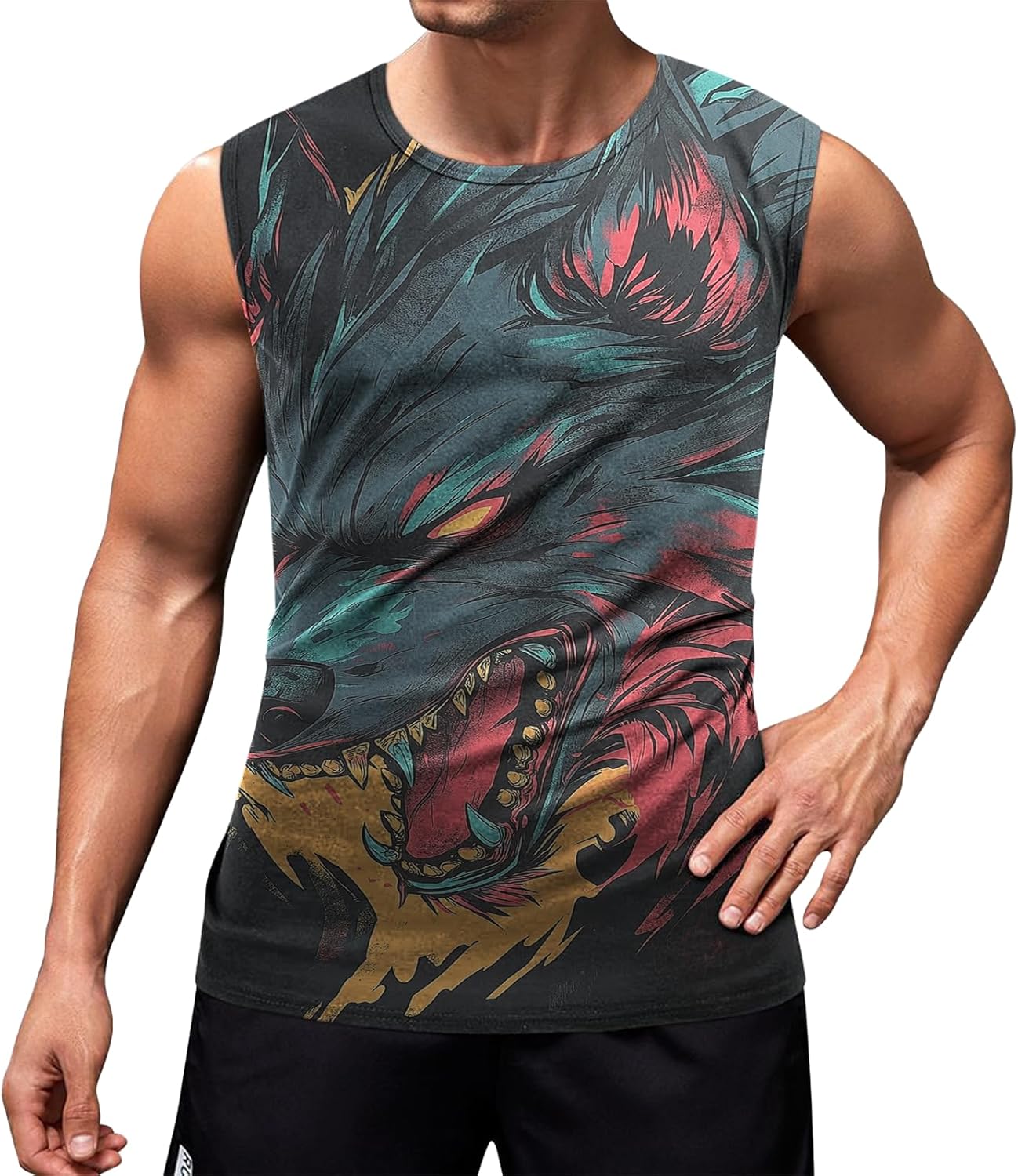 NAVARCH Mens Tank Tops Graphic Beach Tank Tops for Men Lightweight Breathable Sleeveless T-Shirt Summer Casual Beach Wear