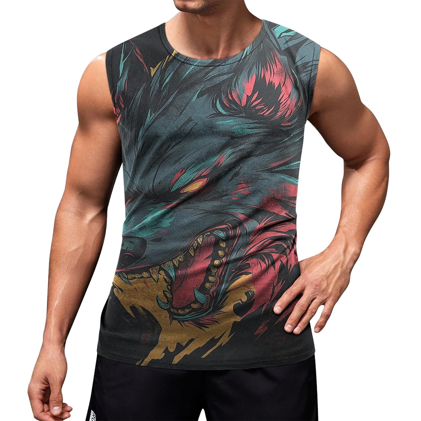 NAVARCH Mens Tank Tops Graphic Beach Tank Tops for Men Lightweight Breathable Sleeveless T-Shirt Summer Casual Beach Wear