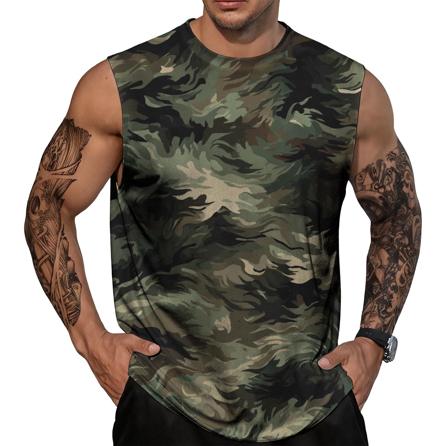 NAVARCH Mens Gym Tank Tops Breathable Skin-Friendly Sleeveless T Shirt Outwear Summer Clothes for Men Plus Size 2025