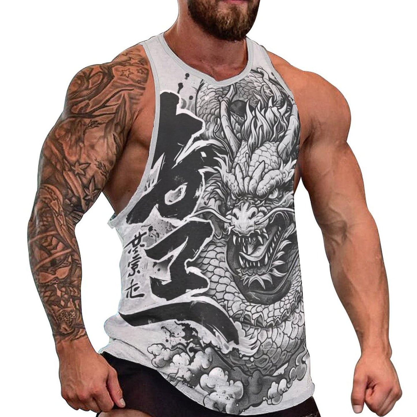 NAVARCH Mens Tank Top 3D Print Casual Summer Sleeveless Shirts Gym Workout Breathable Quick Dry Lightweight Sportswear