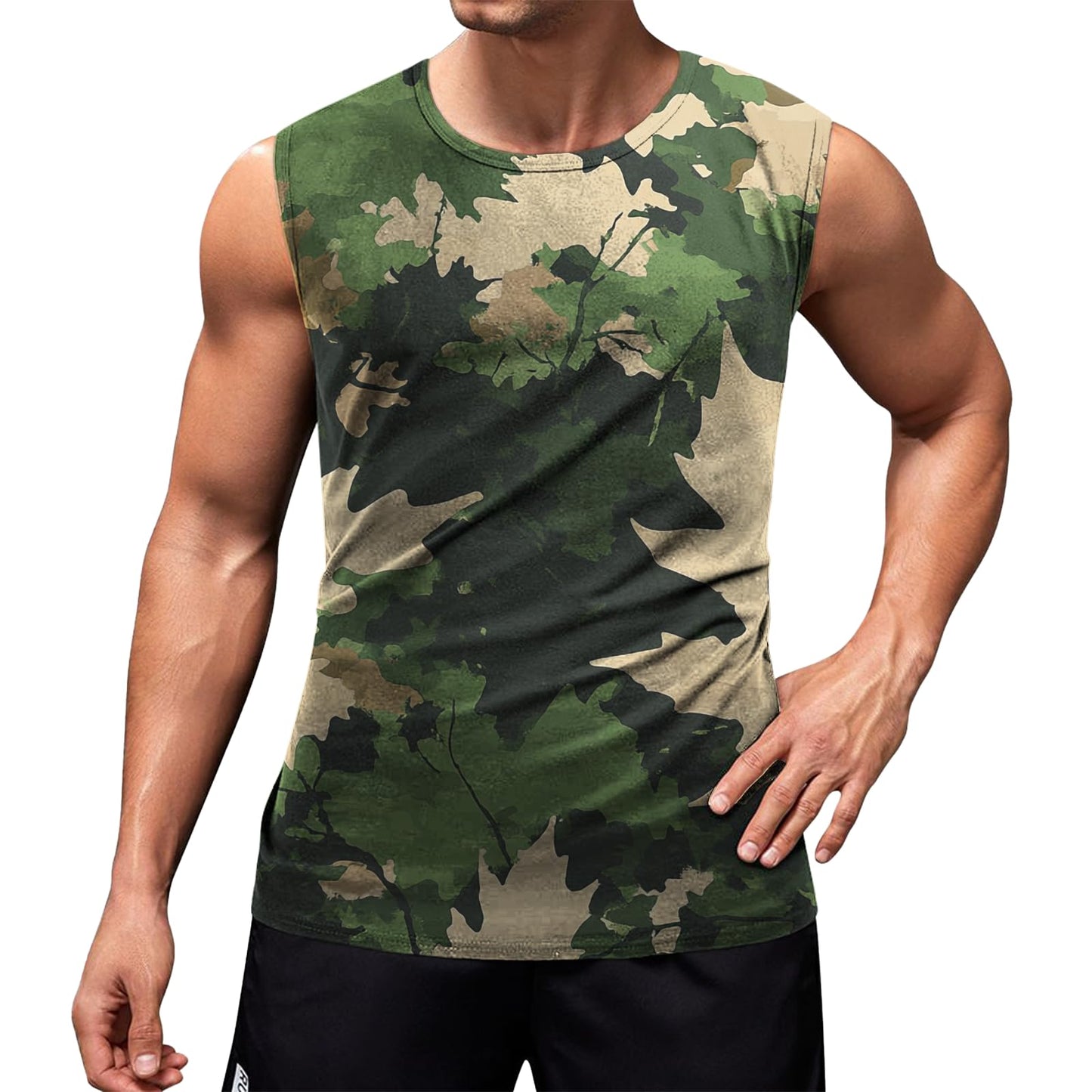 NAVARCH Mens Tank Tops Graphic Beach Tank Tops for Men Lightweight Breathable Sleeveless T-Shirt Summer Casual Beach Wear