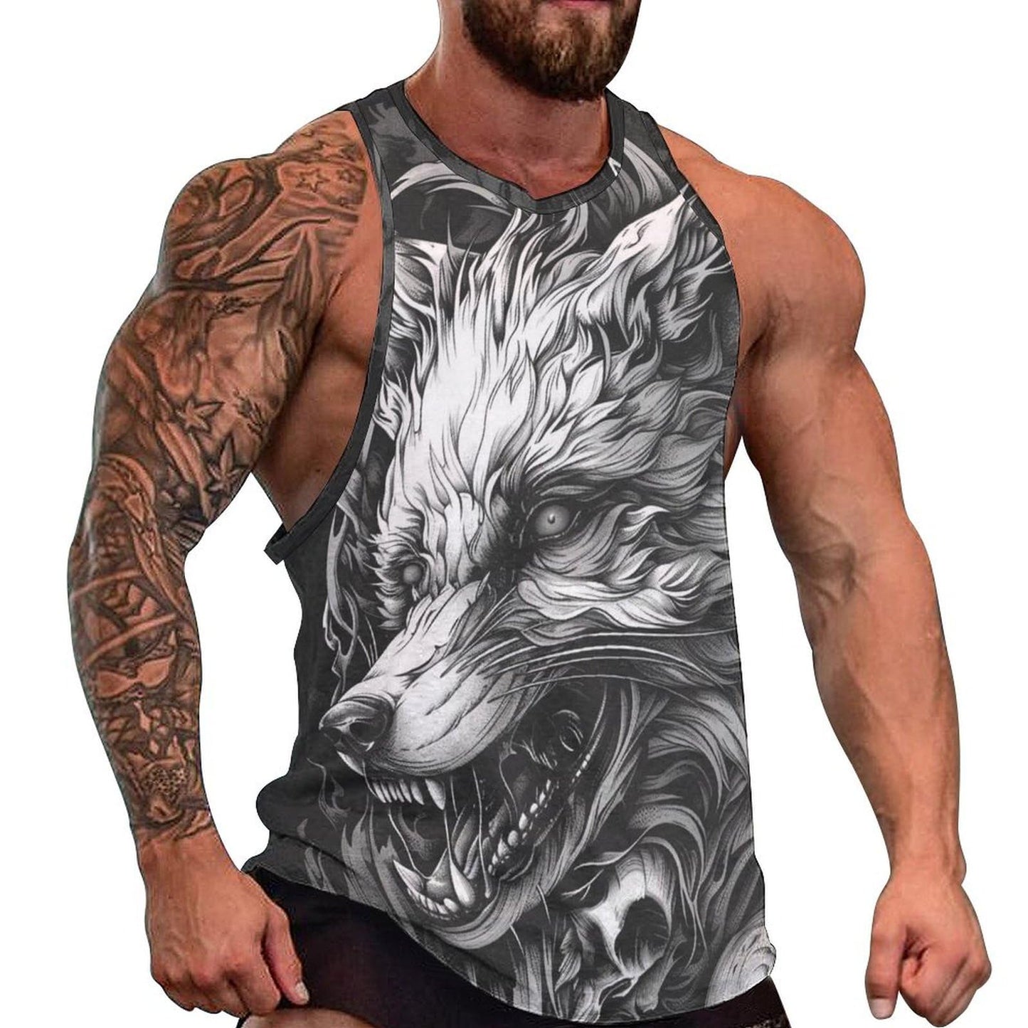 NAVARCH Mens Tank Top 3D Print Casual Summer Sleeveless Shirts Gym Workout Breathable Quick Dry Lightweight Sportswear