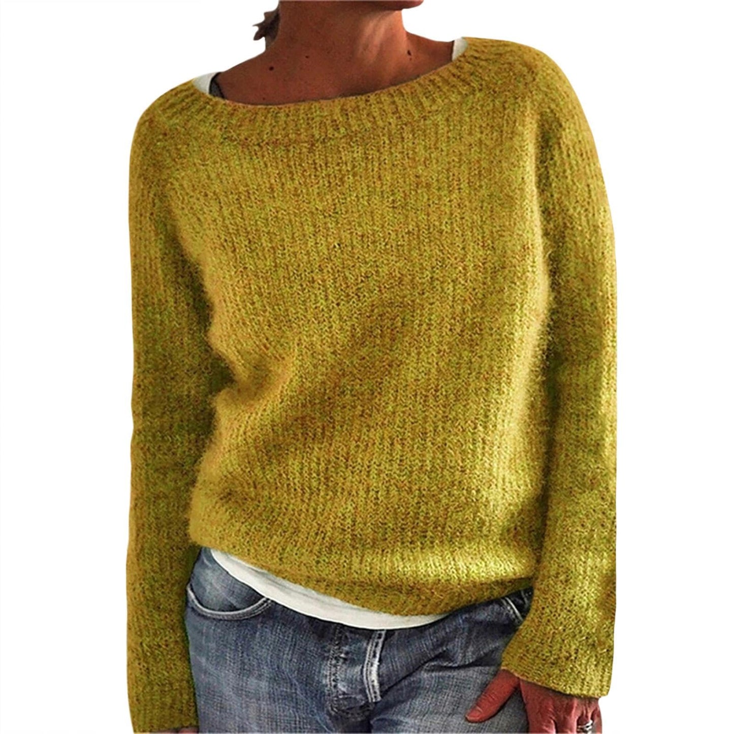 GYMTANK Women's Winter Sweater 2025 Fall Basic Timeless Long Sleeve Solid Boat Neck Chunky Sweater Pull Over Tops