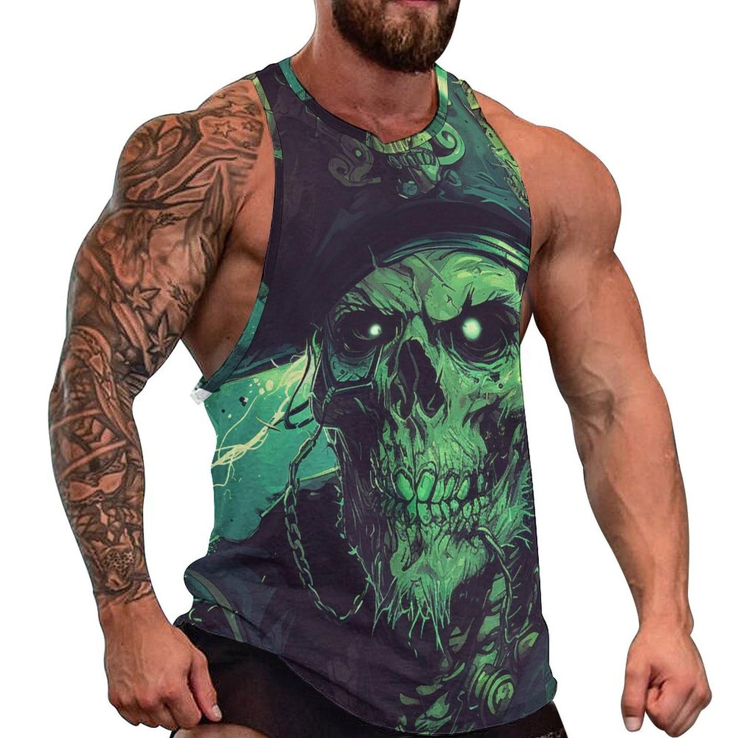 NAVARCH Mens Tank Top 3D Print Casual Summer Sleeveless Shirts Gym Workout Breathable Quick Dry Lightweight Sportswear