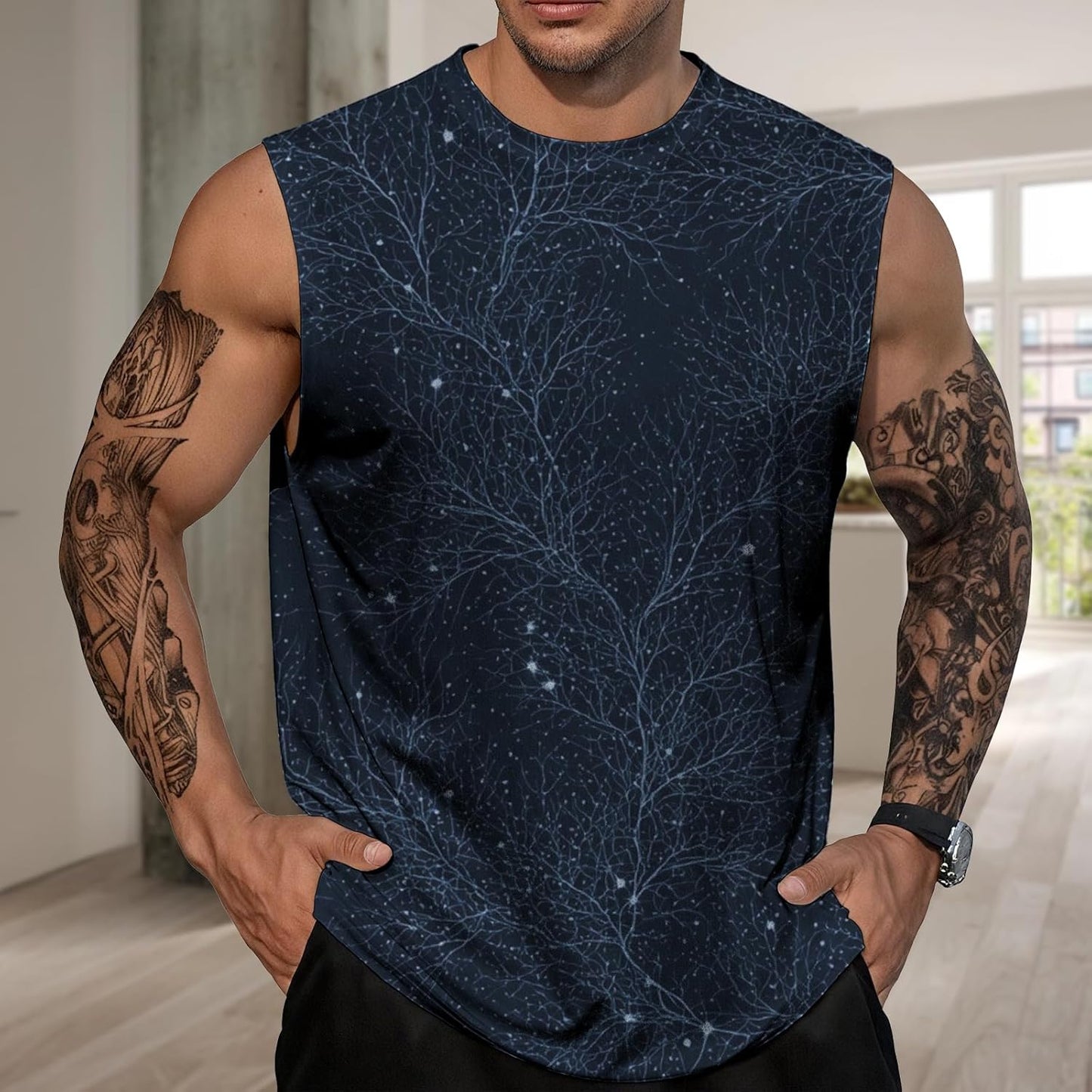 NAVARCH Mens Gym Tank Tops Breathable Skin-Friendly Sleeveless T Shirt Outwear Summer Clothes for Men Plus Size 2025