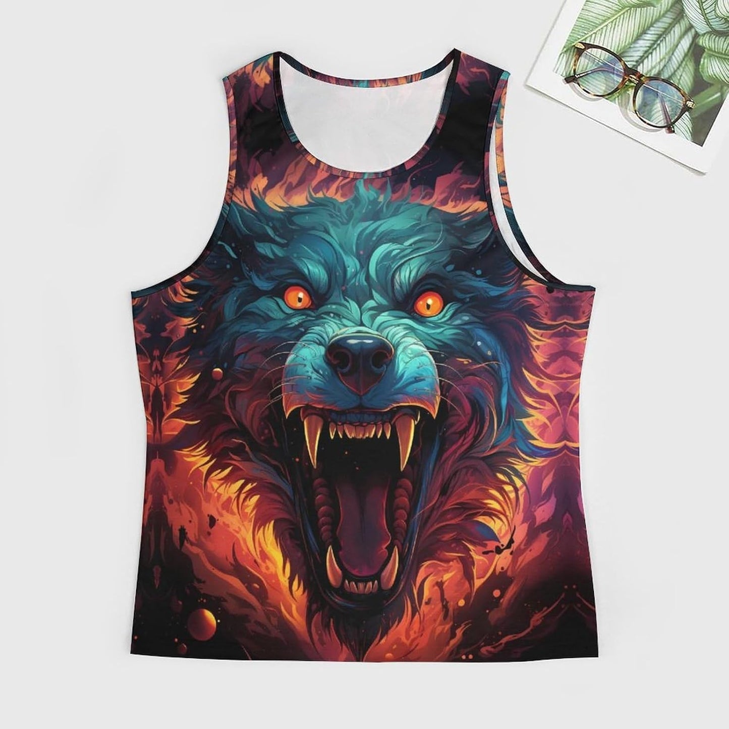 NAVARCH  Tank Tops for Men Animal Print Sport Tank Summer Sleeveless Workout T-Shirts Fitness Vest Athletic Undershirts