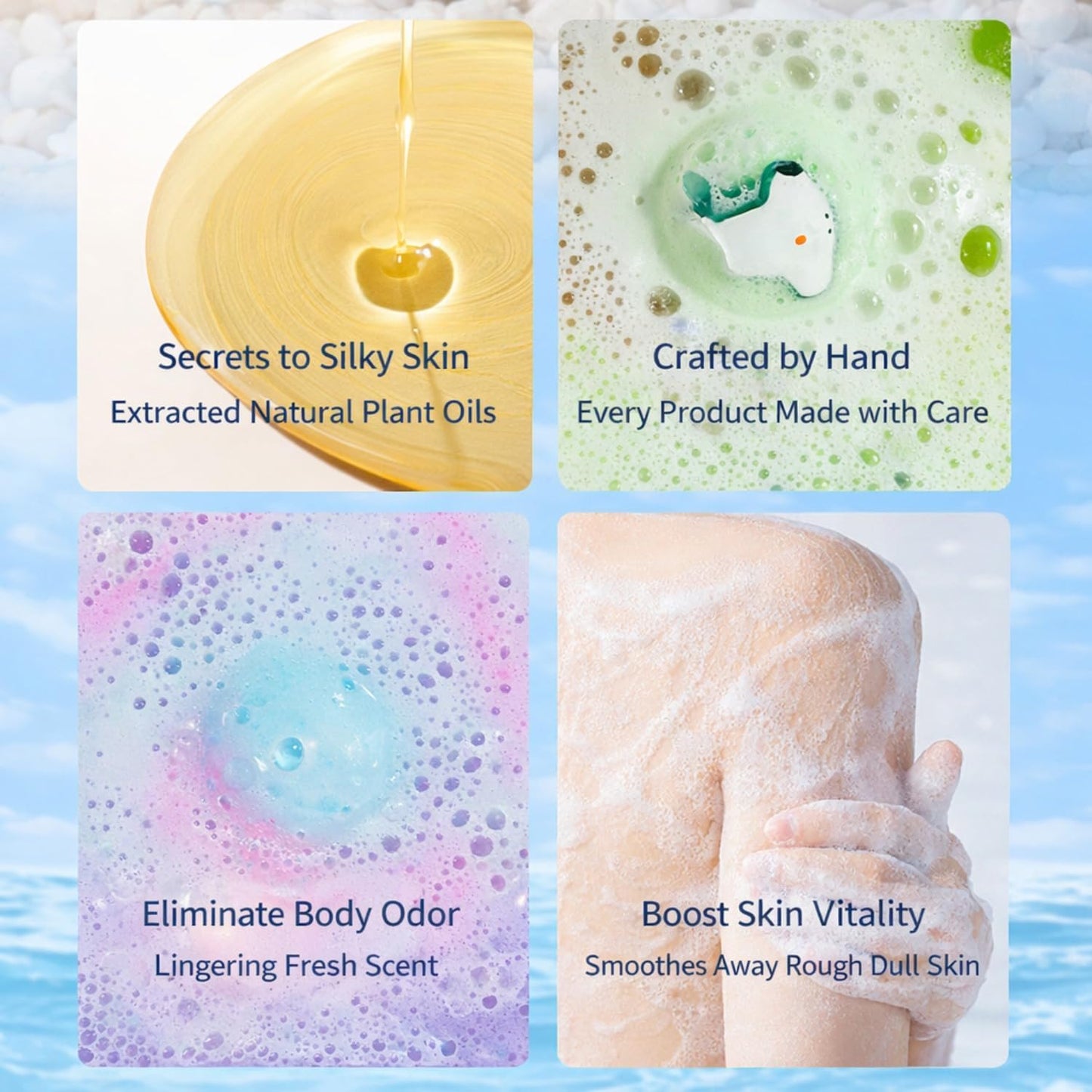 Kribee Bath Bombs with Surprise Inside - 6/12 Pack Organic Bubble Fizzy with Toys, Natural Sea Salt Color Changing Bath Balls - Dinosaur Egg、Animal、Ocean Theme Bath Fizzies (Green 12pcs)