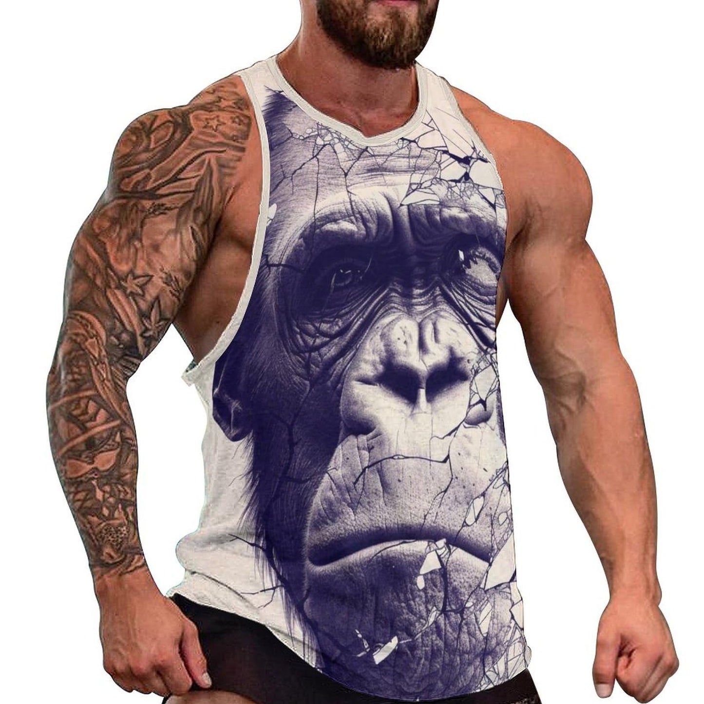 NAVARCH Mens Tank Top 3D Print Casual Summer Sleeveless Shirts Gym Workout Breathable Quick Dry Lightweight Sportswear