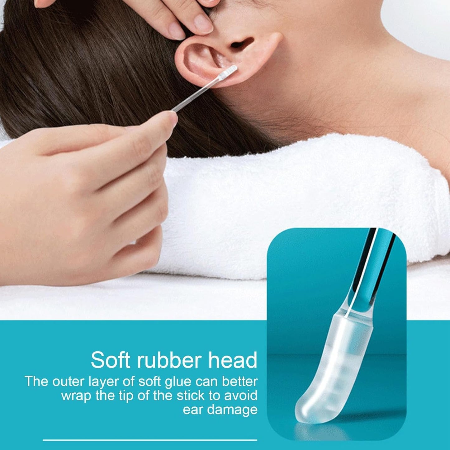 Kribee Earwax Removal Kit Earwax Remover Tool Sticky Ear Cleaning Stick Cleaner Tool Ear Cleaner Set for Children Adult