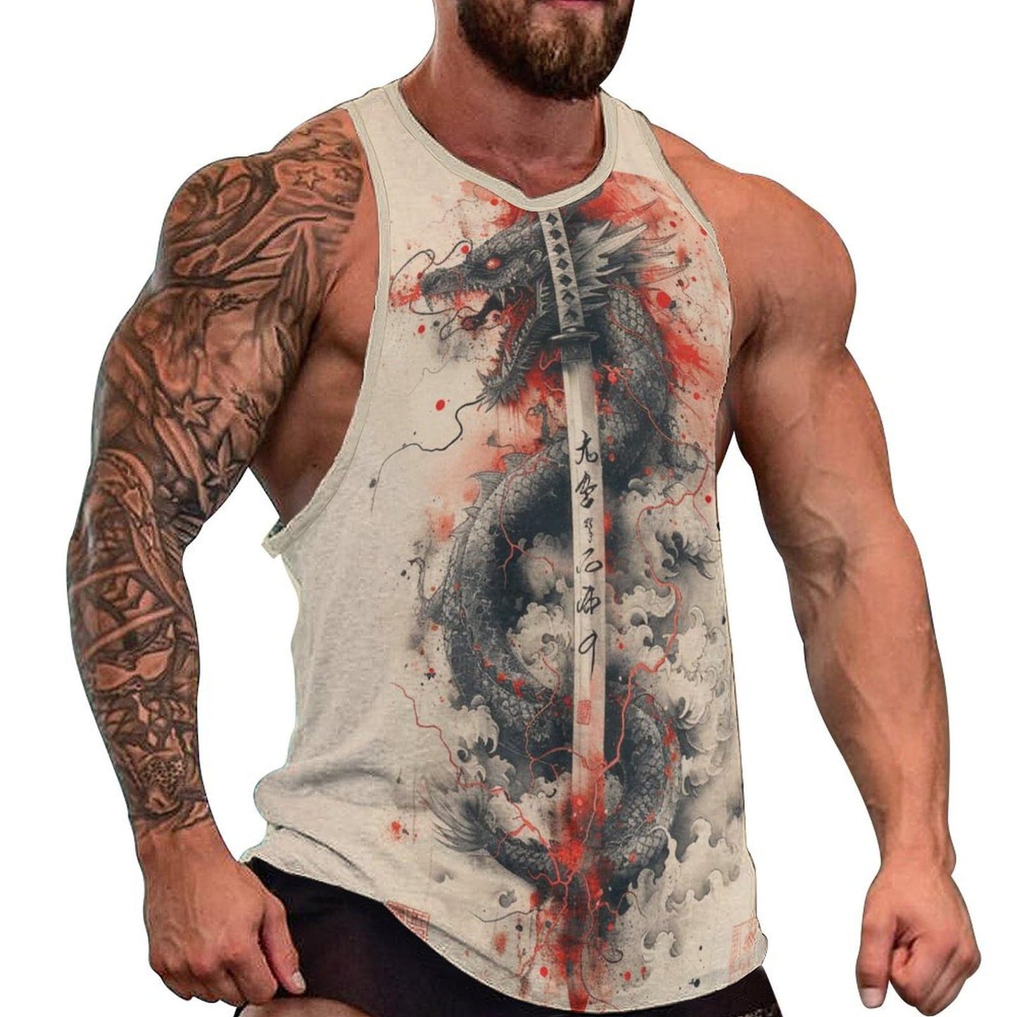 NAVARCH Mens Tank Top 3D Print Casual Summer Sleeveless Shirts Gym Workout Breathable Quick Dry Lightweight Sportswear