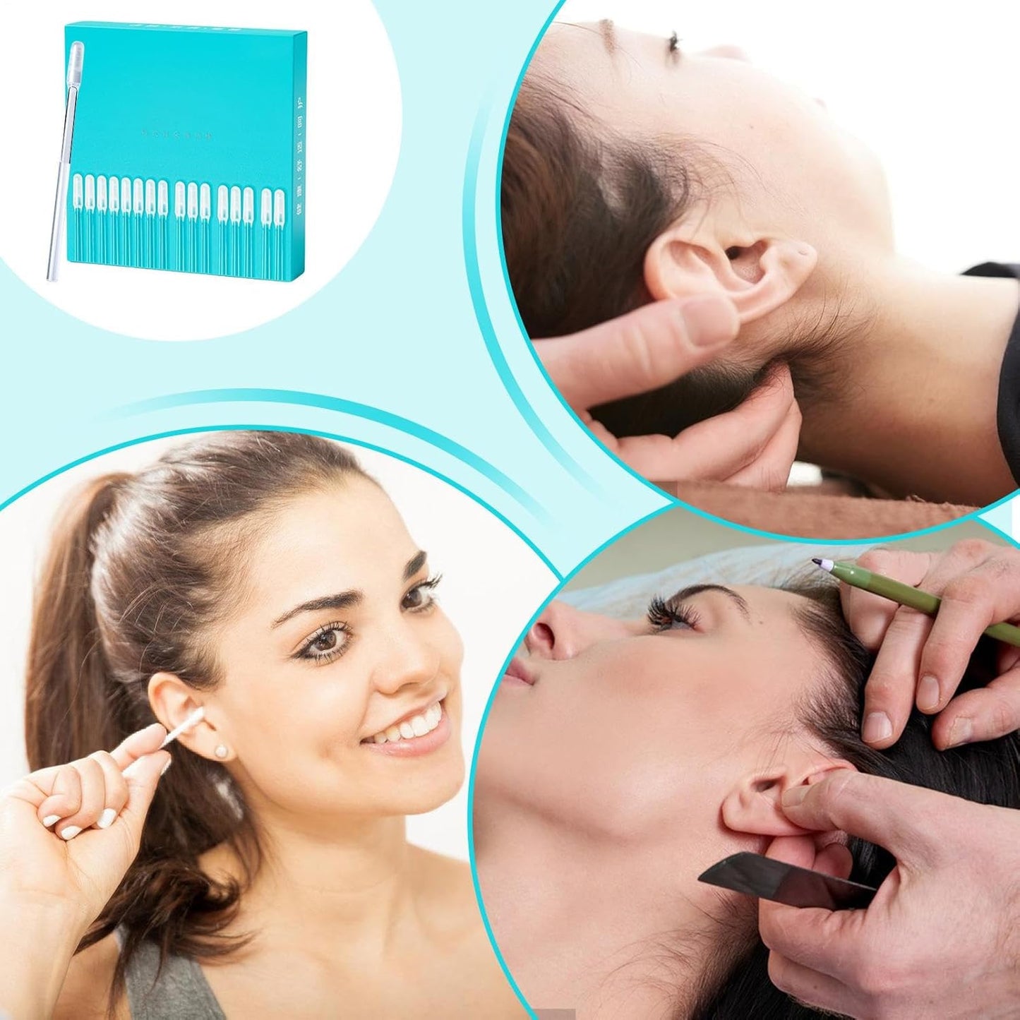 Kribee Earwax Removal Kit Earwax Remover Tool Sticky Ear Cleaning Stick Cleaner Tool Ear Cleaner Set for Children Adult