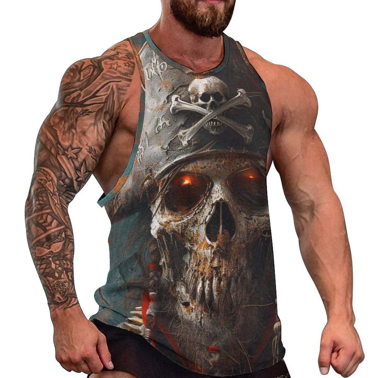 NAVARCH Mens Tank Top 3D Print Casual Summer Sleeveless Shirts Gym Workout Breathable Quick Dry Lightweight Sportswear