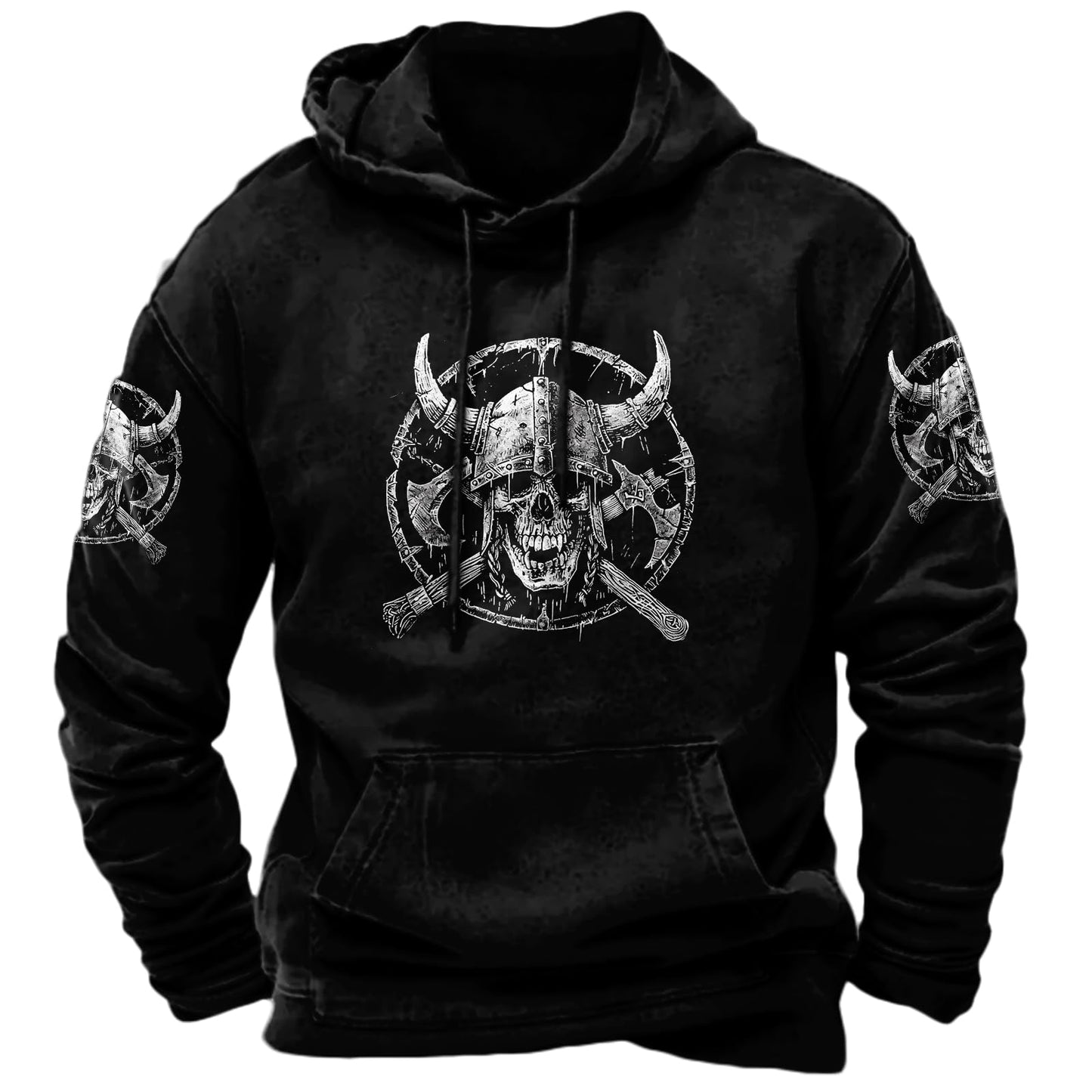JiffPom Men's Christian Hoodies Pullover Retro Jesus Print Hooded Sweatshirts Casual Long Sleeve Drawstring Faith Hoodies