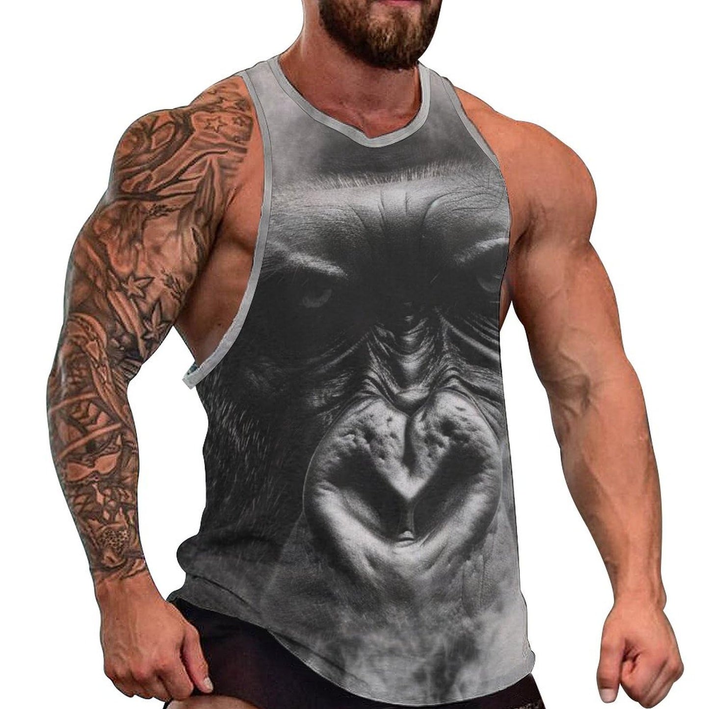 NAVARCH Mens Tank Top 3D Print Casual Summer Sleeveless Shirts Gym Workout Breathable Quick Dry Lightweight Sportswear