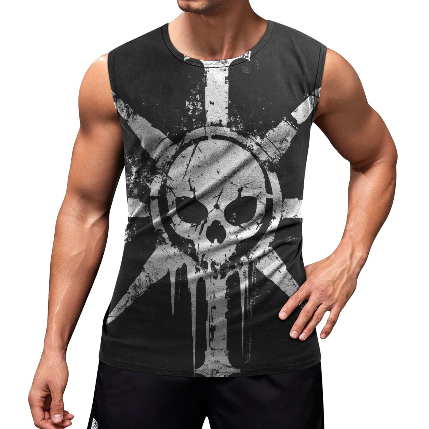 NAVARCH Mens Tank Tops Graphic Beach Tank Tops for Men Lightweight Breathable Sleeveless T-Shirt Summer Casual Beach Wear