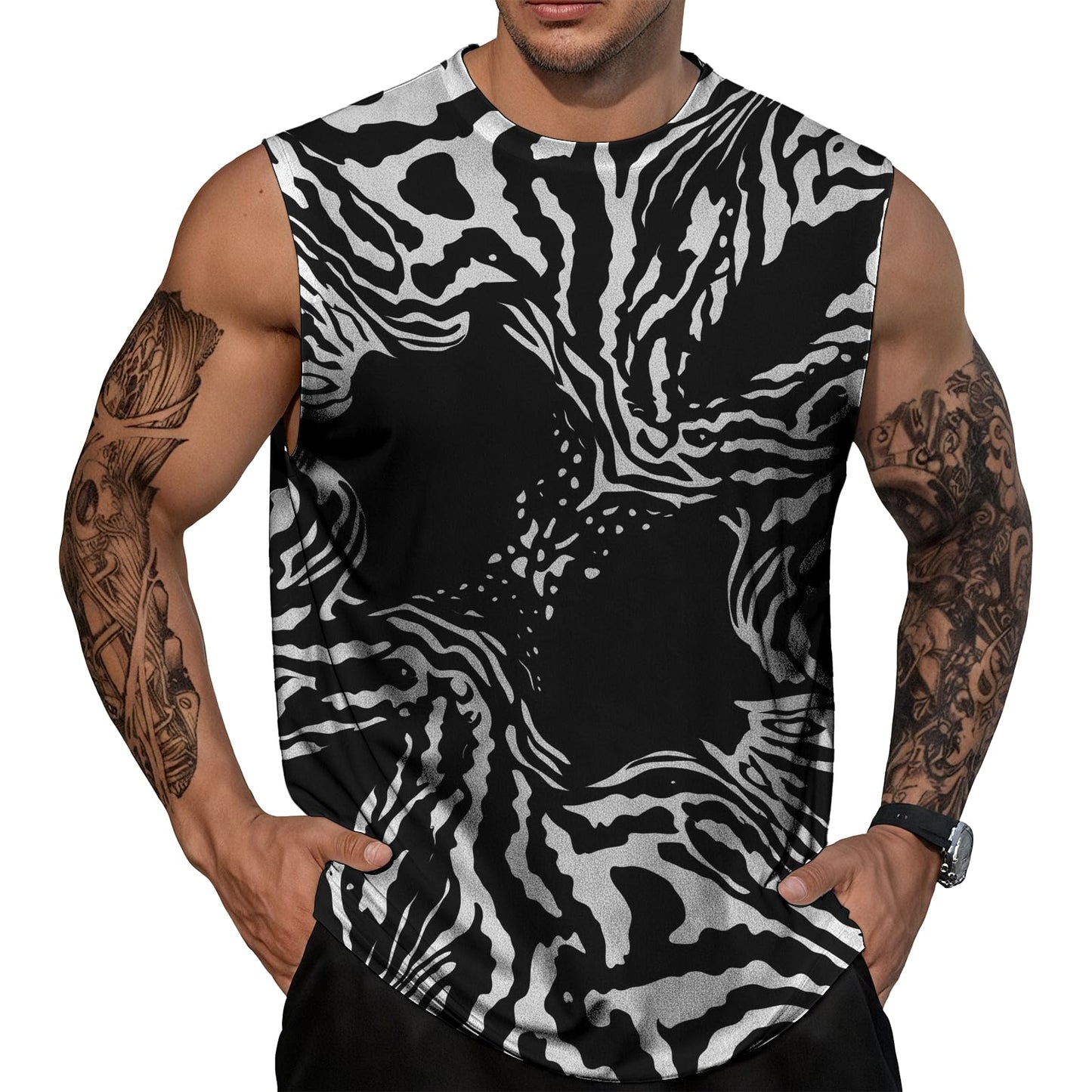 NAVARCH Mens Gym Tank Tops Breathable Skin-Friendly Sleeveless T Shirt Outwear Summer Clothes for Men Plus Size 2025