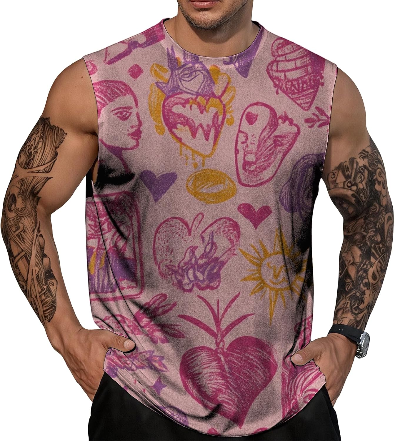 NAVARCH Mens Gym Tank Tops Breathable Skin-Friendly Sleeveless T Shirt Outwear Summer Clothes for Men Plus Size 2025