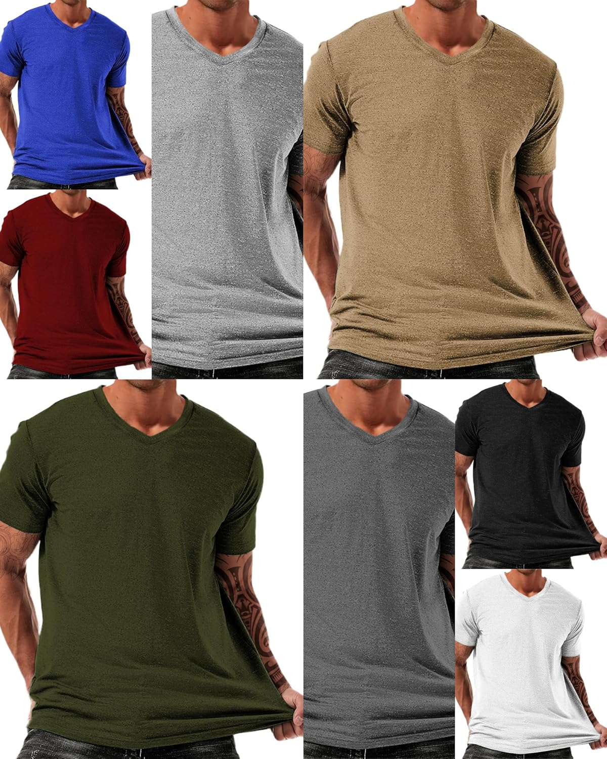 NAVARCH Trendy Summer Mens Casual Shirts V Neck Breathable Novelty Shirt Streetwear Graphic Tees