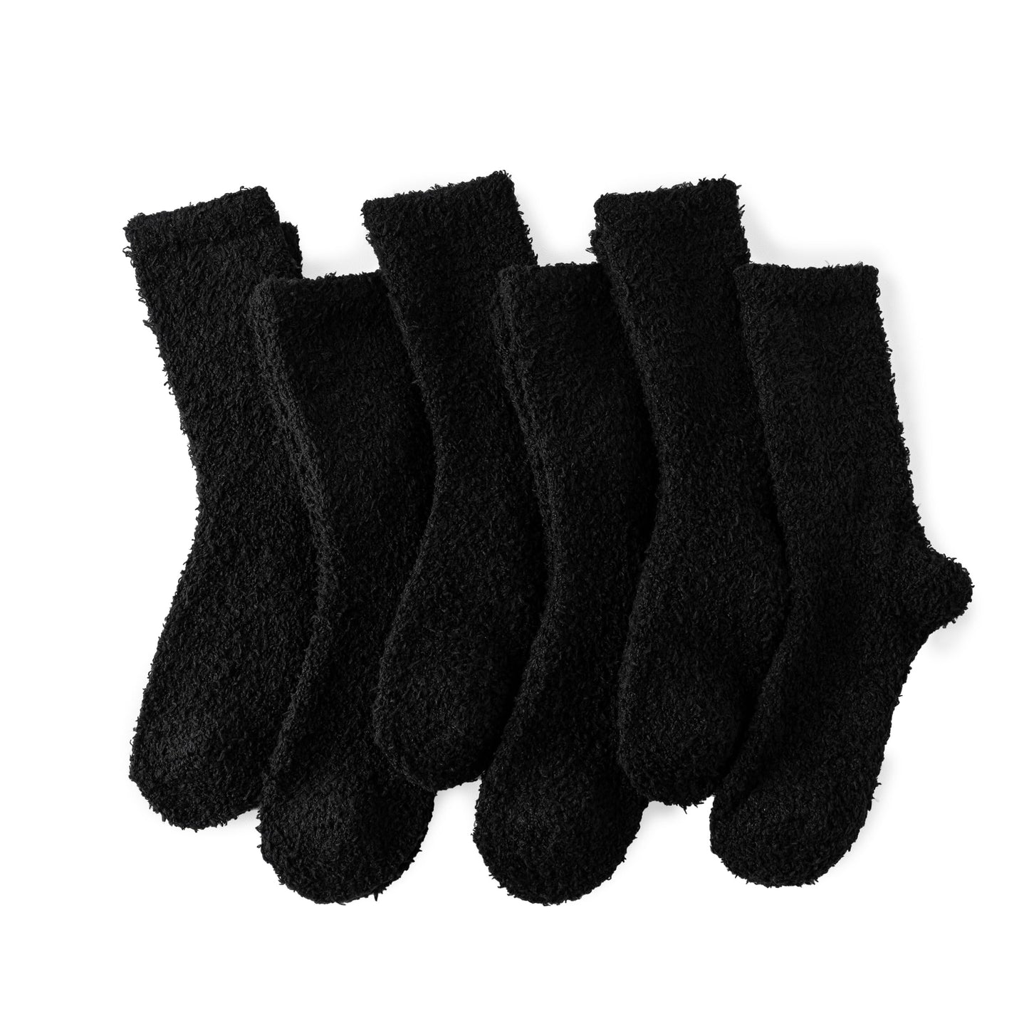 TOFOX 6 Pairs Fuzzy Socks For Women Soft Home Slipper Socks Fluffy Sleeping Socks don't Shed Lint