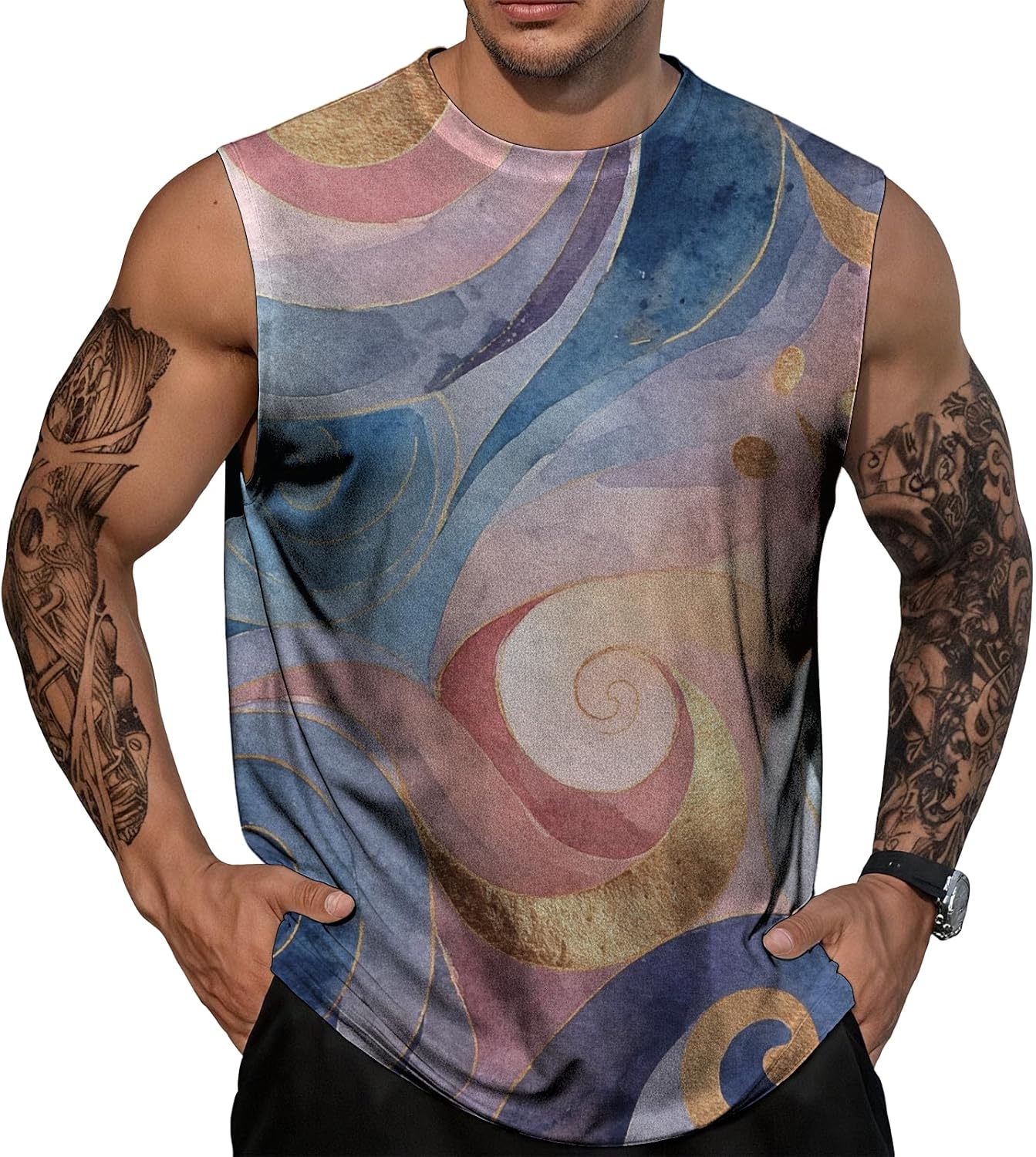 NAVARCH Mens Gym Tank Tops Breathable Skin-Friendly Sleeveless T Shirt Outwear Summer Clothes for Men Plus Size 2025