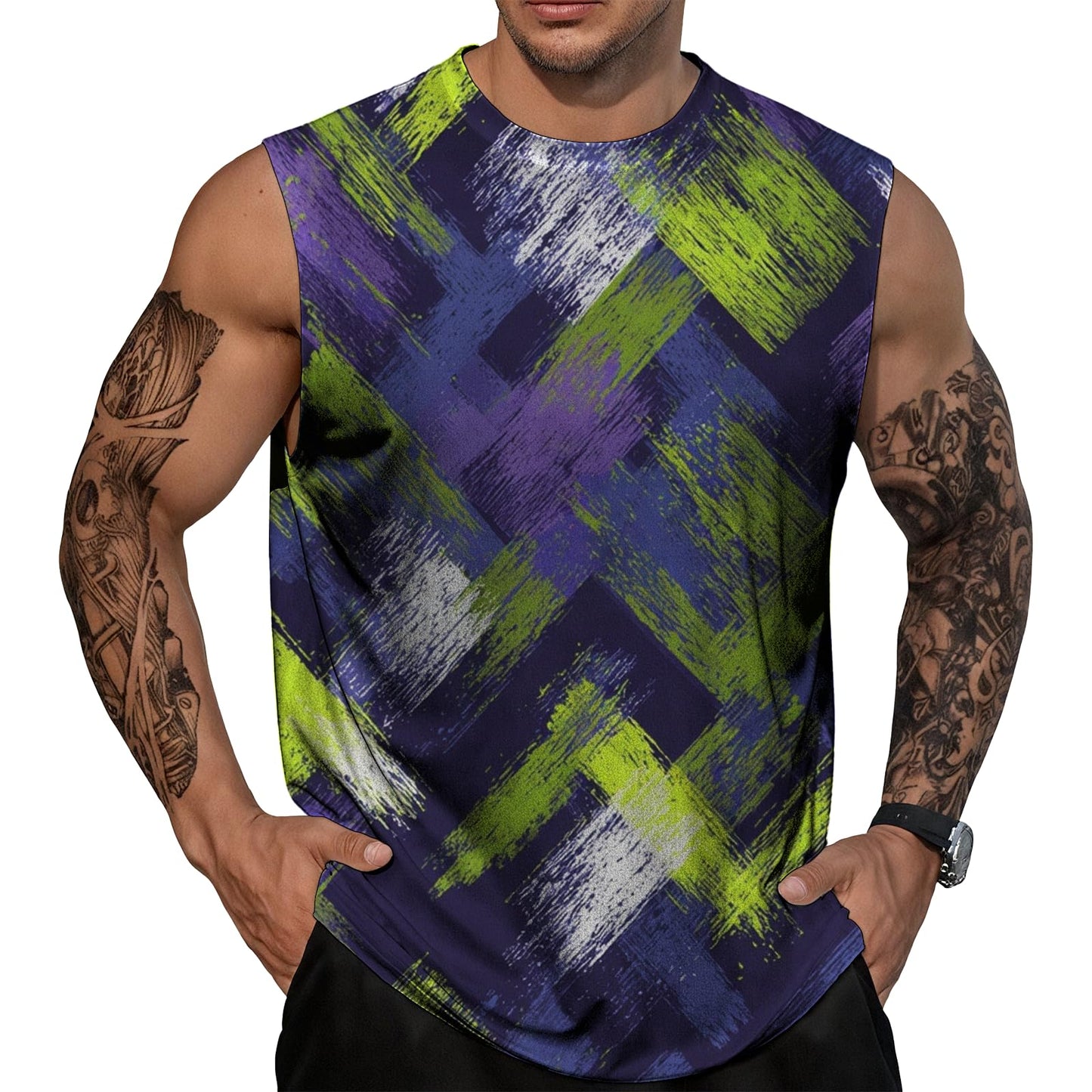 NAVARCH Mens Gym Tank Tops Breathable Skin-Friendly Sleeveless T Shirt Outwear Summer Clothes for Men Plus Size 2025
